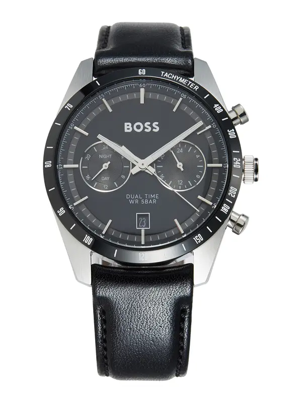 Boss BOSS Analogni sat 'Tourmaster'  crna / srebro