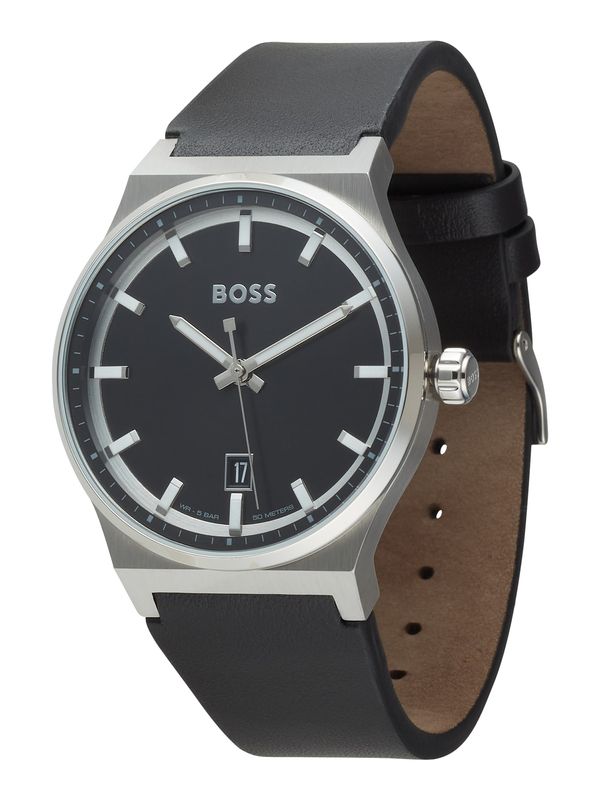 BOSS Black BOSS Black Analogni sat 'CANDOR'  crna / srebro