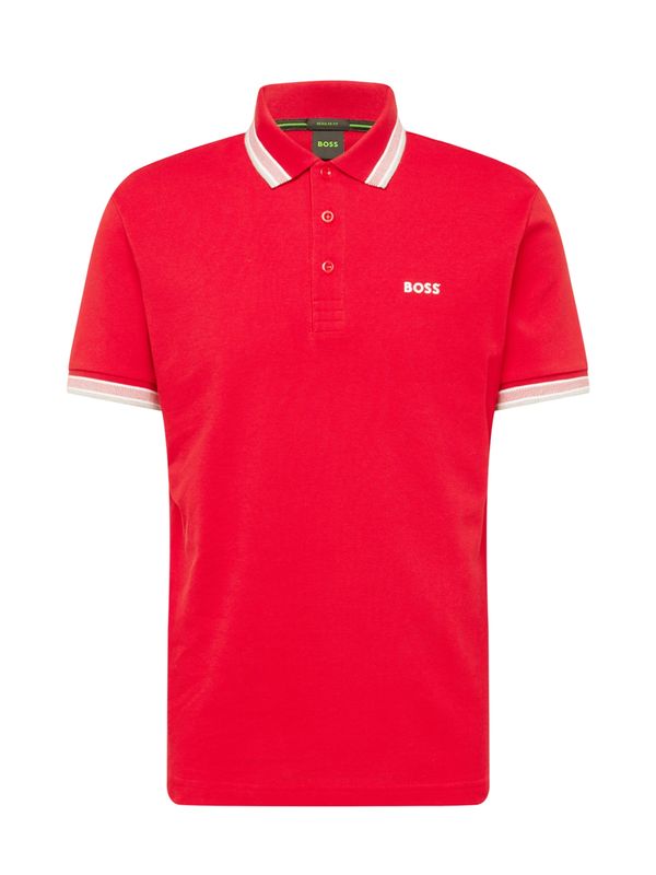 BOSS Black BOSS Black Majica 'Paddy'  svijetlo crvena / bijela