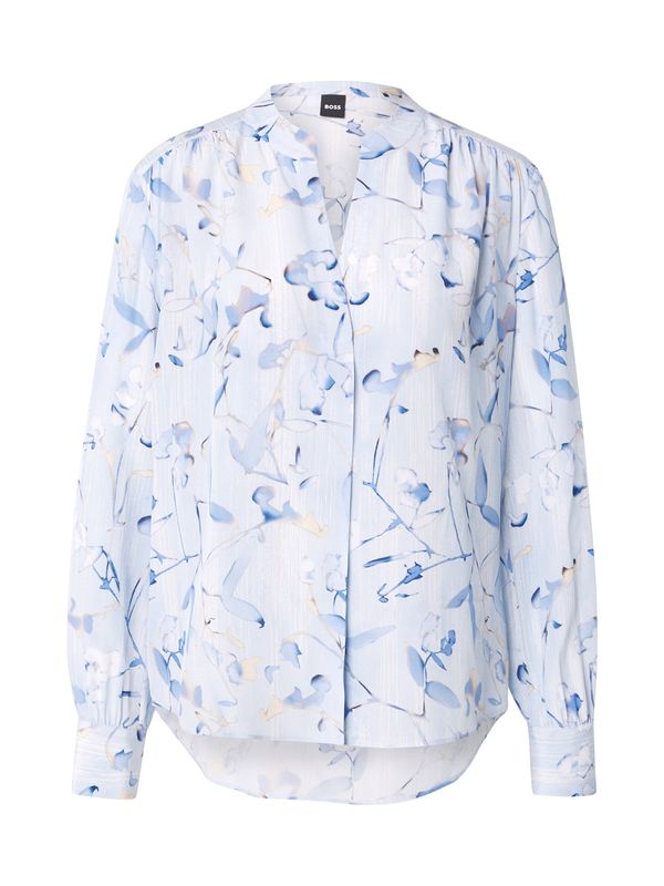 BOSS BOSS Bluza 'Banora18'  azur / svijetloplava / svijetložuta