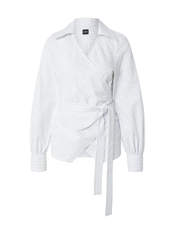 BOSS BOSS Bluza 'Bekania1'  pastelno plava / tamo siva / bijela
