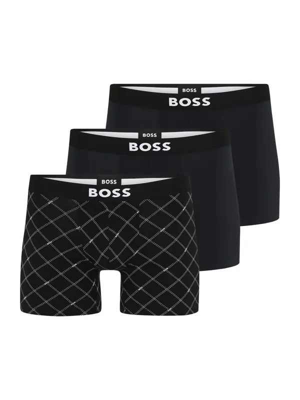 BOSS BOSS Bokserice  crna / bijela