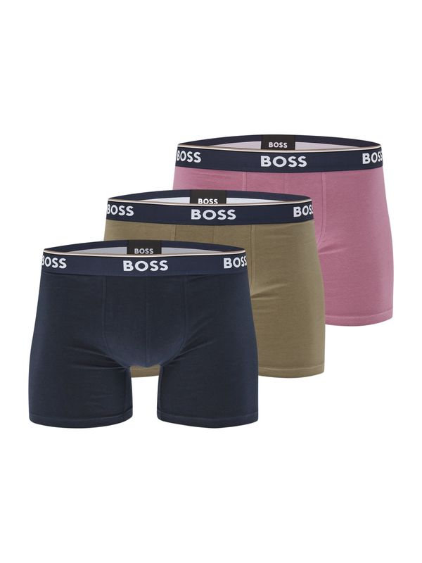 BOSS BOSS Bokserice 'Power'  morsko plava / maslinasta / ružičasto crvena / bijela