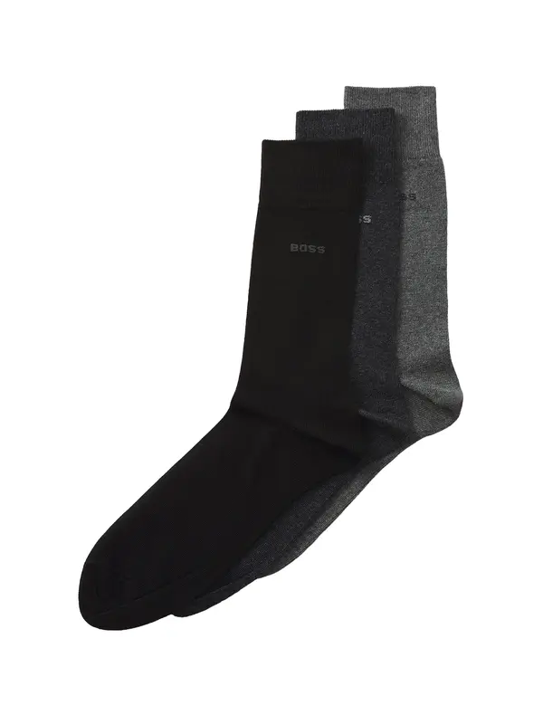 BOSS BOSS Čarape  antracit siva / tamo siva / crna