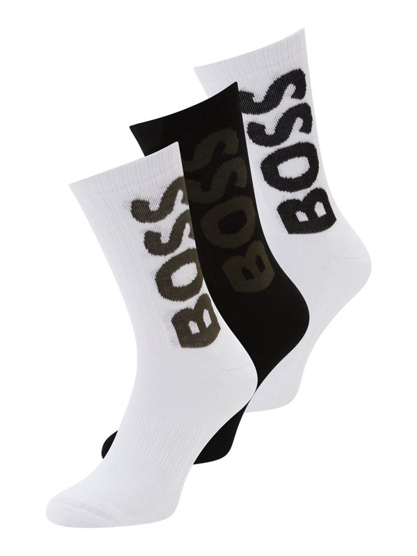 BOSS BOSS Čarape  maslinasta / crna / prljavo bijela