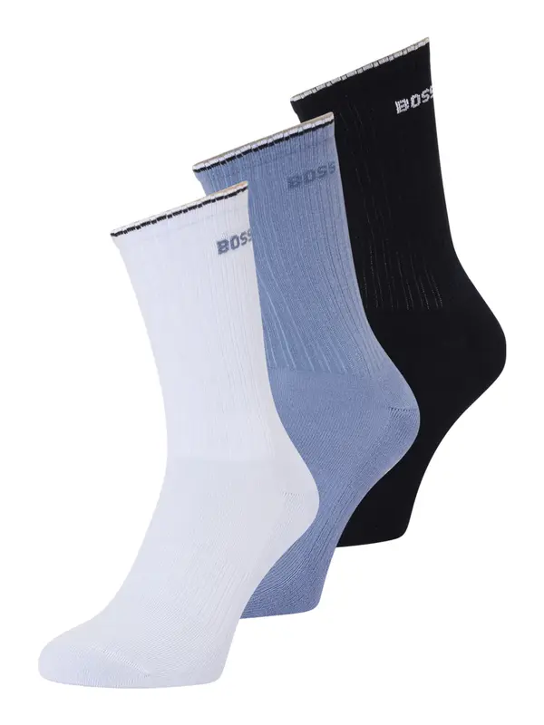 BOSS BOSS Čarape  pastelno plava / crna / bijela