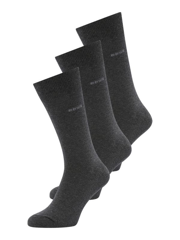 BOSS BOSS Čarape  siva / tamo siva