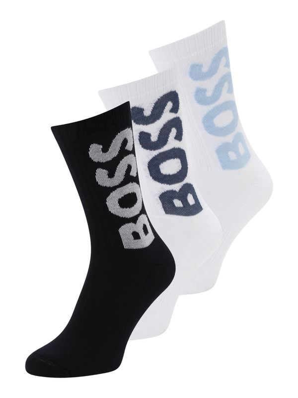 BOSS BOSS Čarape  svijetloplava / svijetlosiva / crna / bijela