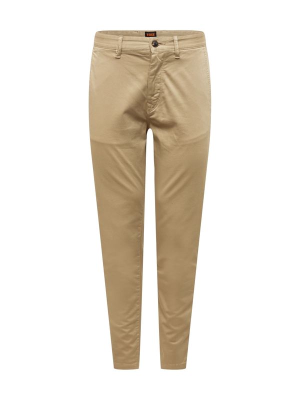 BOSS BOSS Chino hlače 'Taber'  svijetlosmeđa / crna