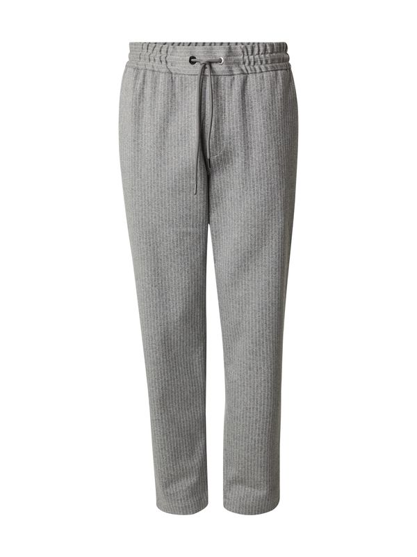 BOSS BOSS Hlače 'Locsin'  tamo siva / bijela