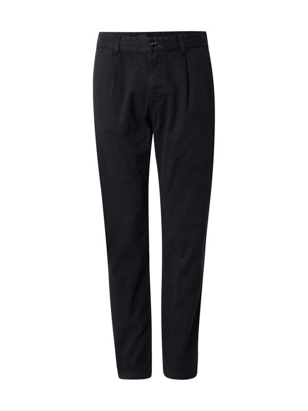 BOSS BOSS Hlače s naborima  crna