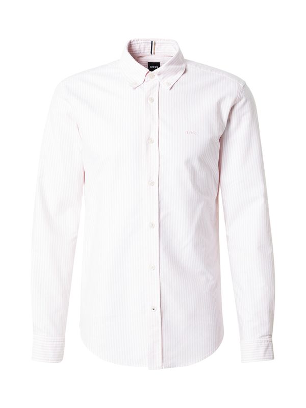 BOSS BOSS Košulja 'H-ROAN-BD-E-C1-243'  pastelno roza / bijela