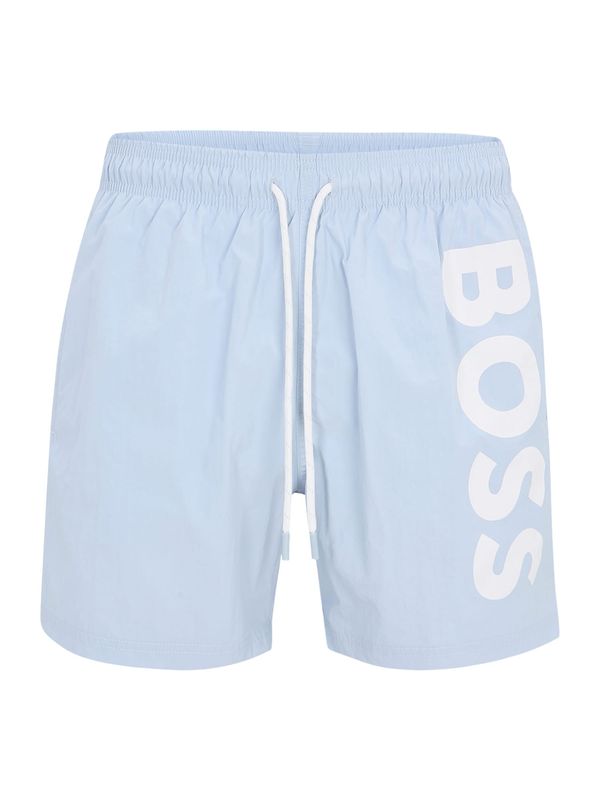 BOSS BOSS Kupaće hlače 'Octopus'  pastelno plava / bijela