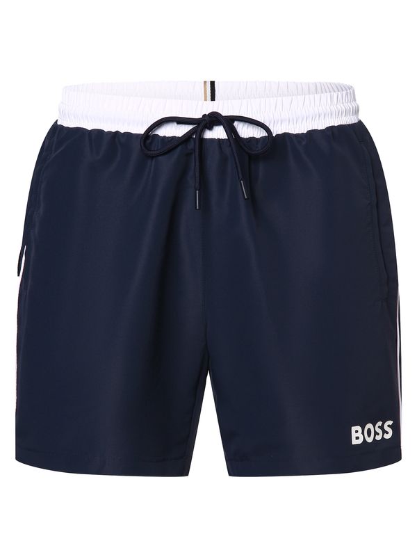 BOSS BOSS Kupaće hlače 'Starfish'  morsko plava / bijela