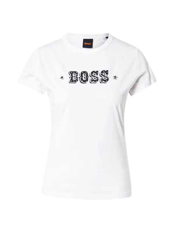 BOSS BOSS Majica 'C_Endora_1'  crna / srebro / bijela