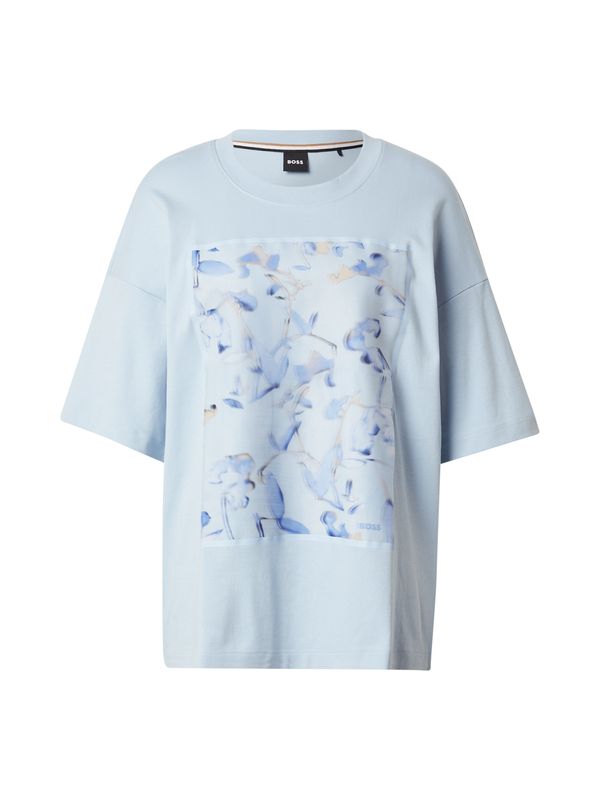 BOSS BOSS Majica 'Easie'  bež / plava / svijetloplava