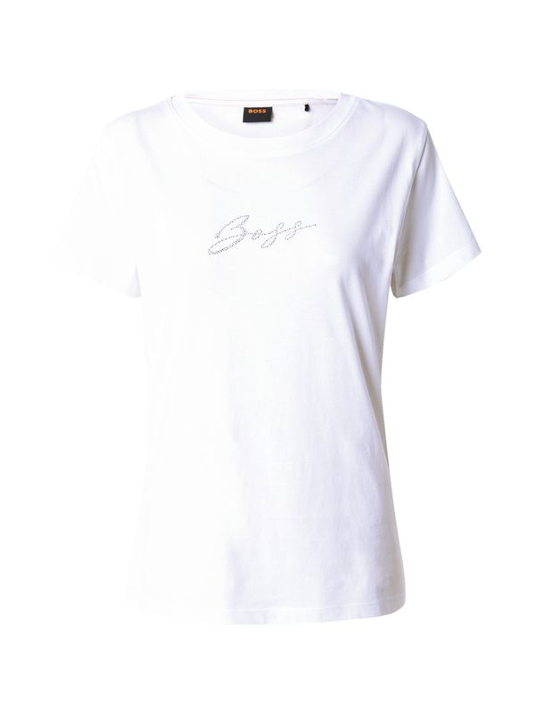 BOSS BOSS Majica 'Esogo_2'  srebro / bijela
