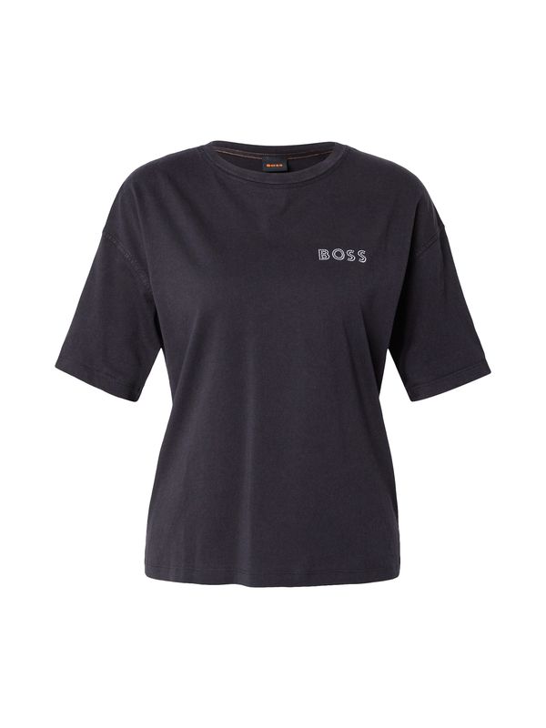 BOSS BOSS Majica 'Evi'  crna / srebro