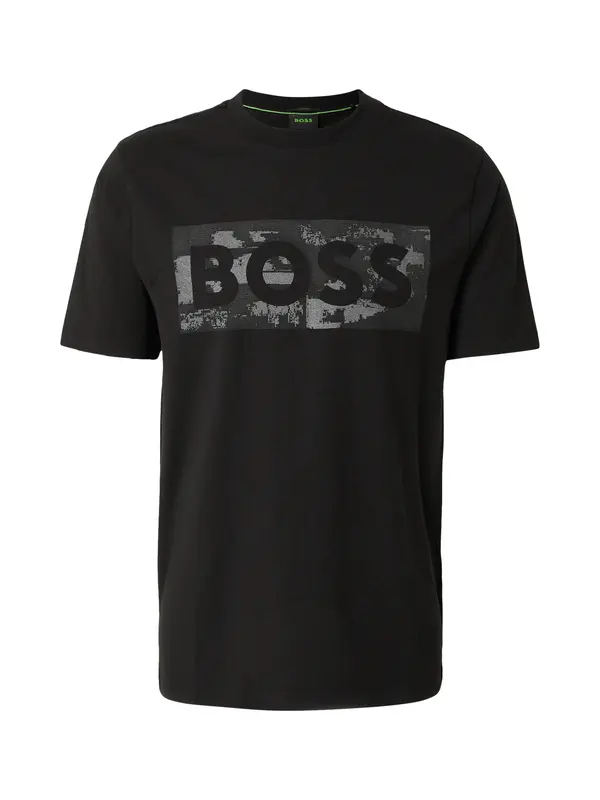 BOSS BOSS Majica 'Globe'  antracit siva / tamo siva / crna