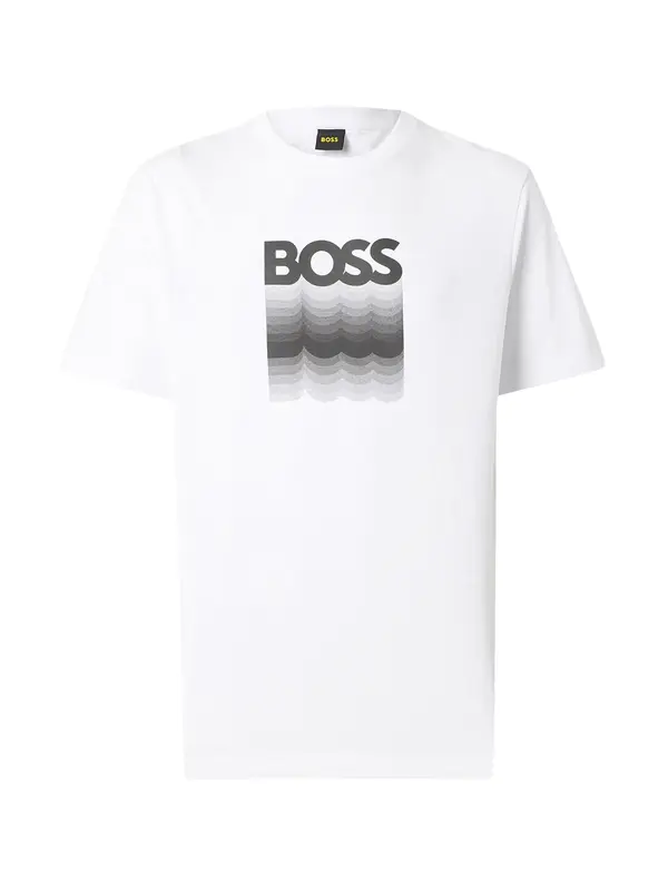 Boss BOSS Majica 'Insignia'  siva / tamo siva / crna / bijela