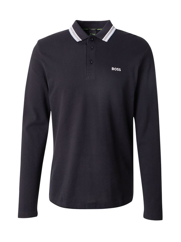 BOSS BOSS Majica 'Plisy'  mornarsko plava / svijetloplava / bijela