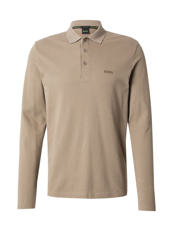 BOSS BOSS Majica 'Plisy'  tamno bež