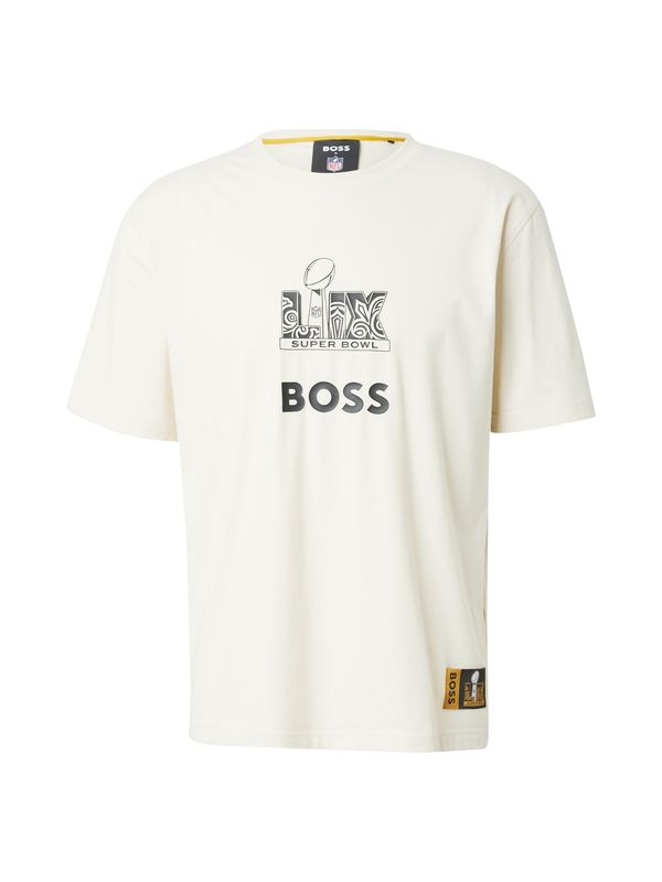 BOSS BOSS Majica 'Tunsil_NFL'  crna / bijela