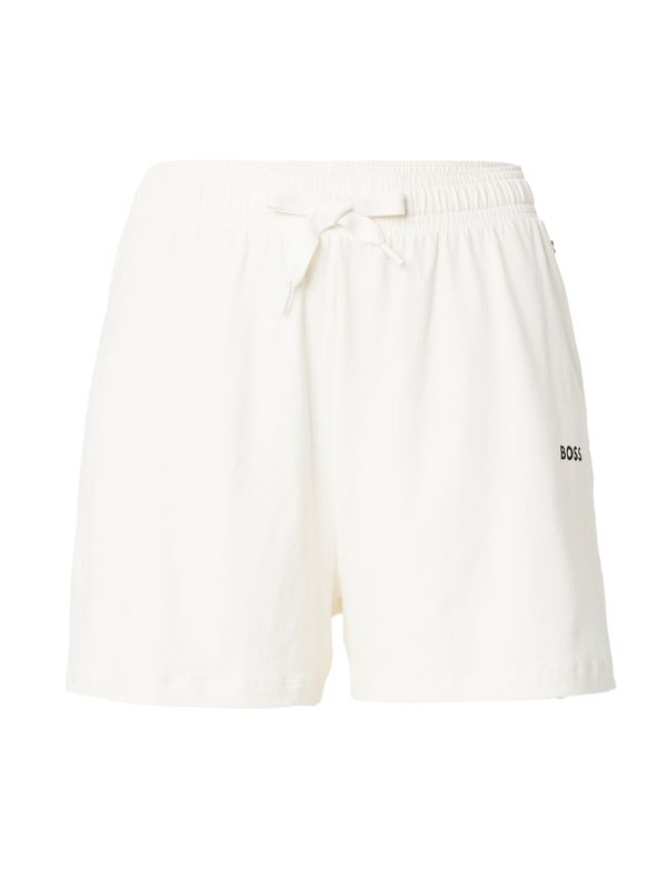 BOSS BOSS Pidžama hlače  crna / bijela