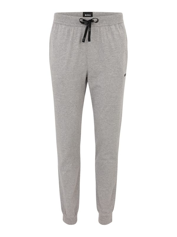 BOSS BOSS Pidžama hlače 'Mix&Match'  siva melange / crna