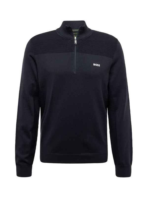 BOSS BOSS Pulover  noćno plava / bijela