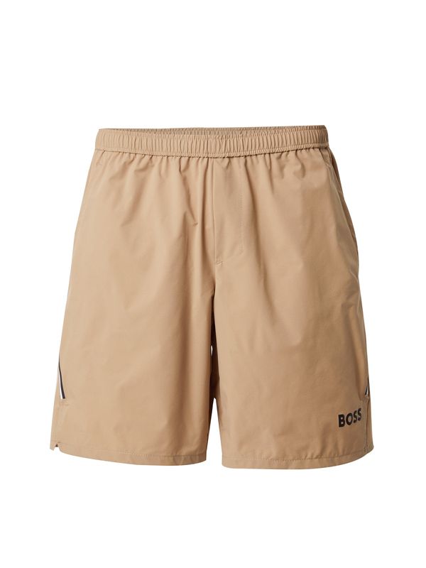 BOSS BOSS Sportske hlače 'S_Score_TOC'  boja devine dlake (camel) / crna / bijela