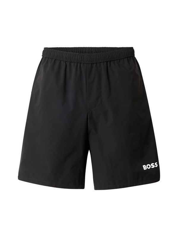 BOSS BOSS Sportske hlače 'S_Score_TOC'  crna / bijela
