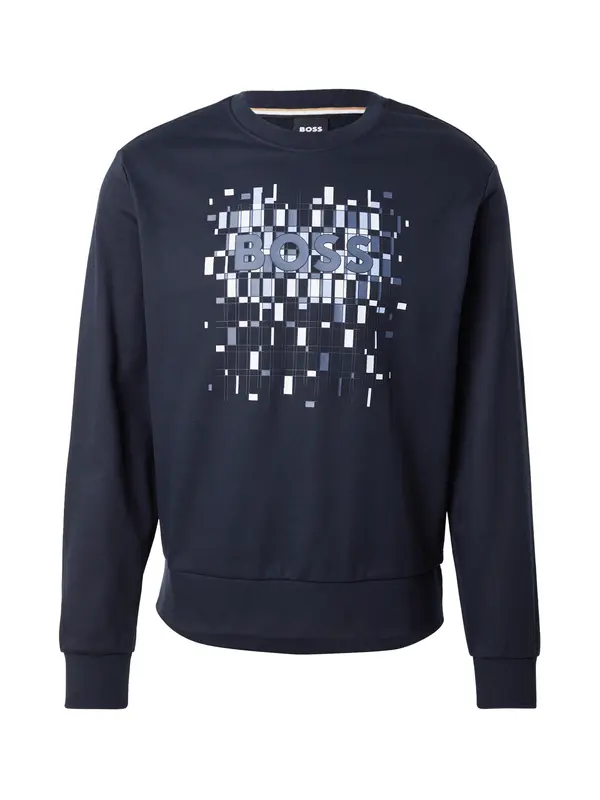 Boss BOSS Sweater majica 'C-Soleri 250'  mornarsko plava / bazalt siva / bijela