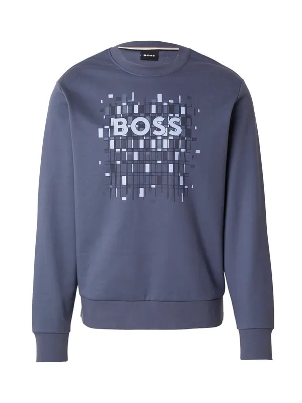 BOSS BOSS Sweater majica 'C-Soleri 250'  morsko plava / svijetloplava / crna