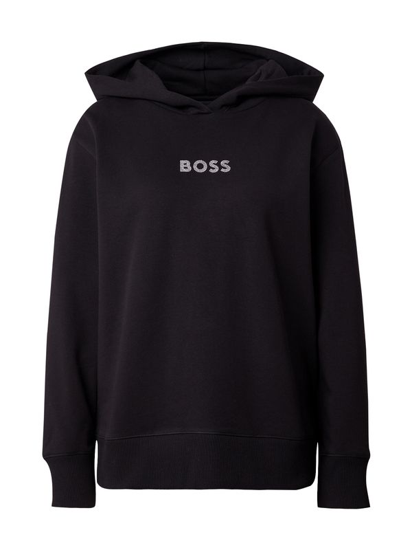 BOSS BOSS Sweater majica 'C_Edelight6'  crna / prozirna
