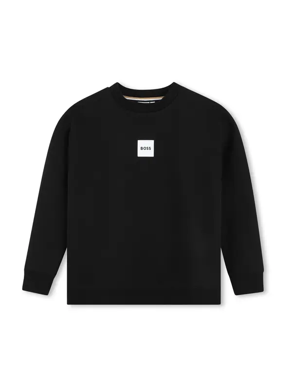BOSS BOSS Sweater majica  crna / bijela