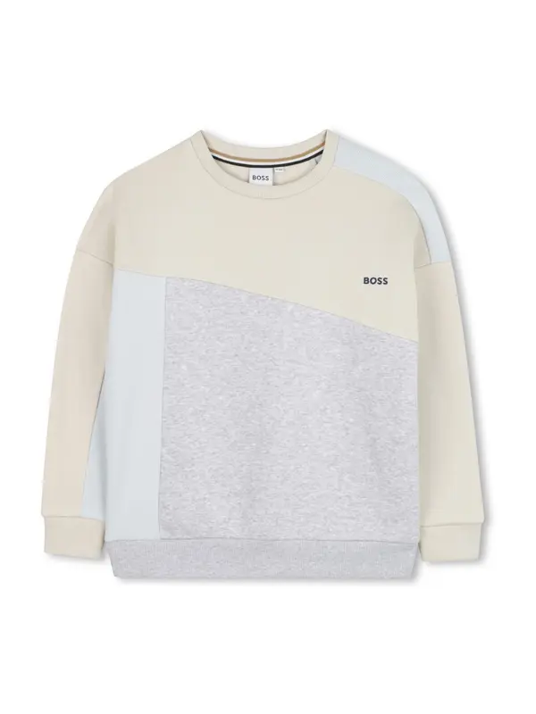BOSS BOSS Sweater majica  svijetlobež / svijetlosiva / pastelno zelena / crna