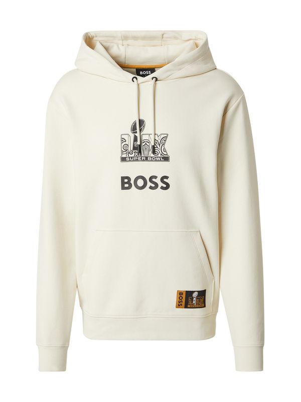 BOSS BOSS Sweater majica 'Warner_NFL'  crna / bijela
