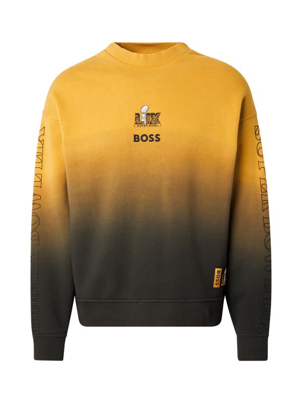 BOSS BOSS Sweater majica 'White_NFL'  zlatna / crna