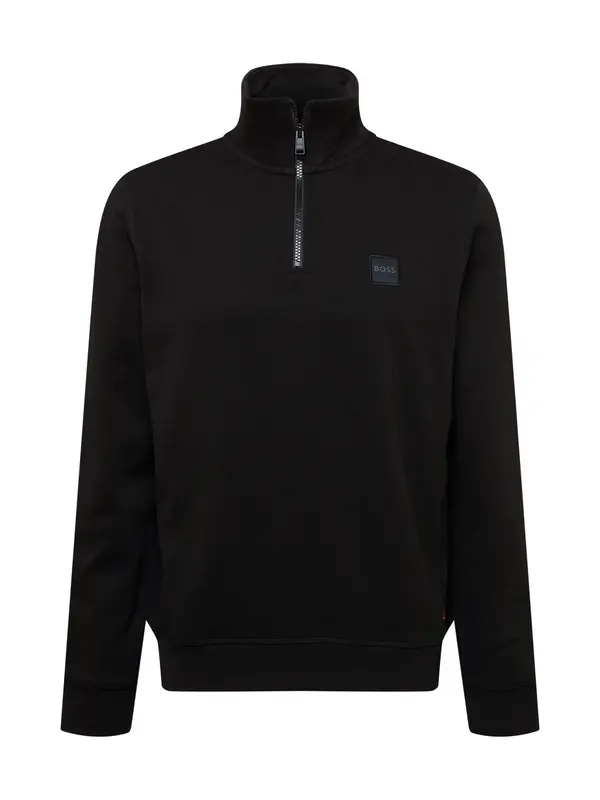 BOSS BOSS Sweater majica 'Zetrust'  siva / crna
