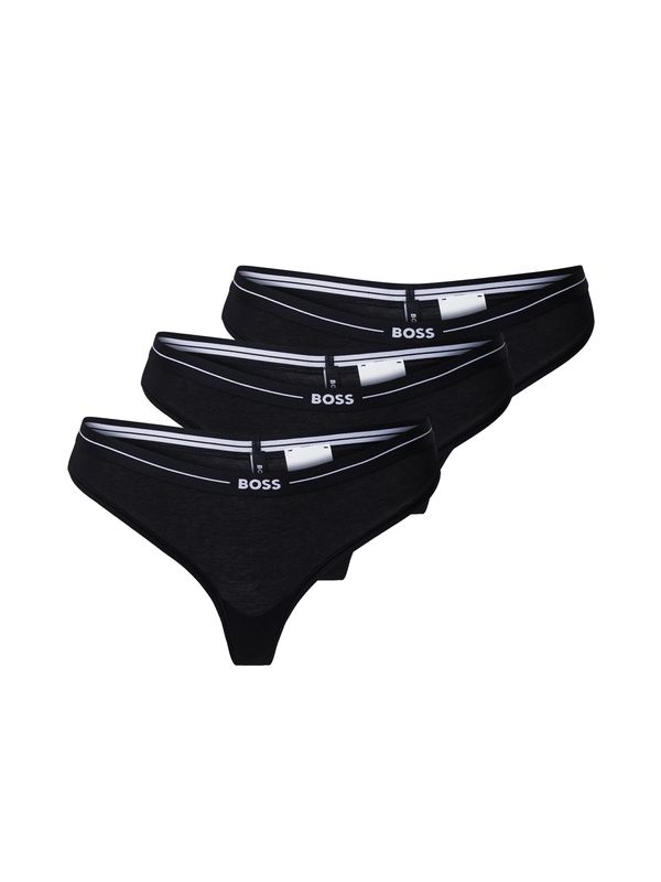 Boss BOSS Tanga gaćice  crna / bijela