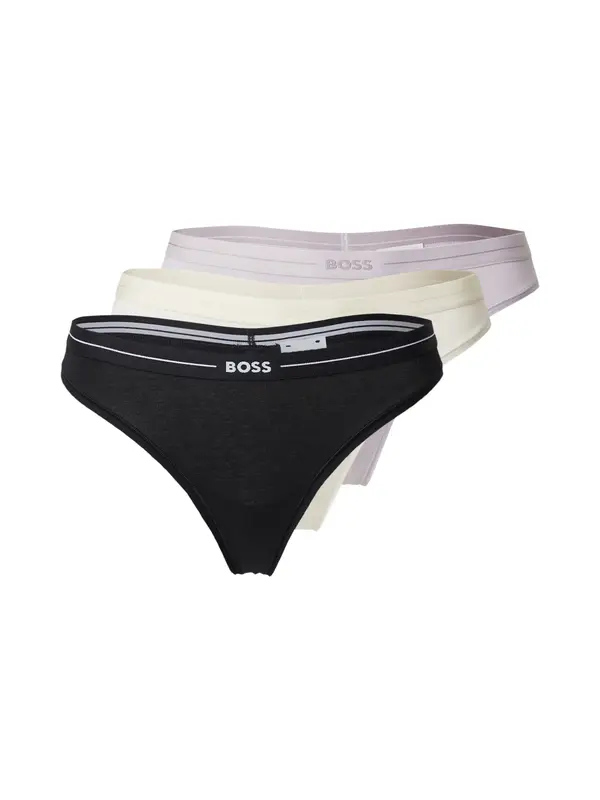 BOSS BOSS Tanga gaćice  svijetložuta / lila / crna / bijela