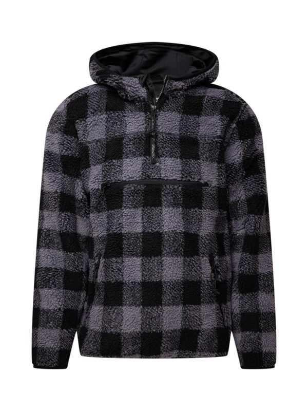 Brandit Brandit Flis jakna 'Teddyfleece Worker'  siva / tamo siva / crna