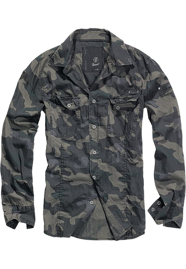 Brandit Brandit Košulja  golublje plava / kaki / tamno zelena