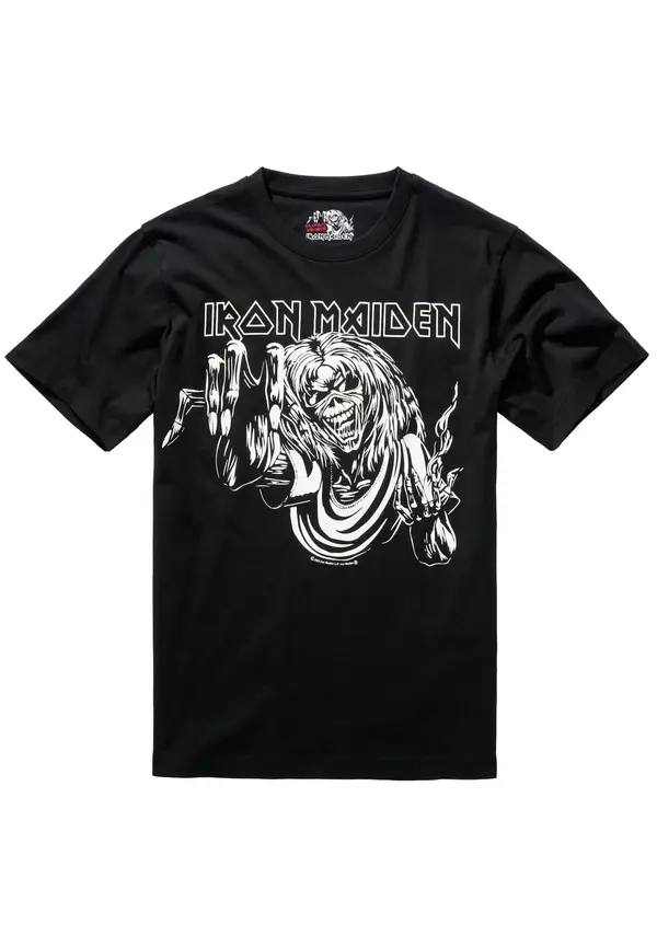 Brandit Brandit Majica 'Iron Maiden'  crna / bijela