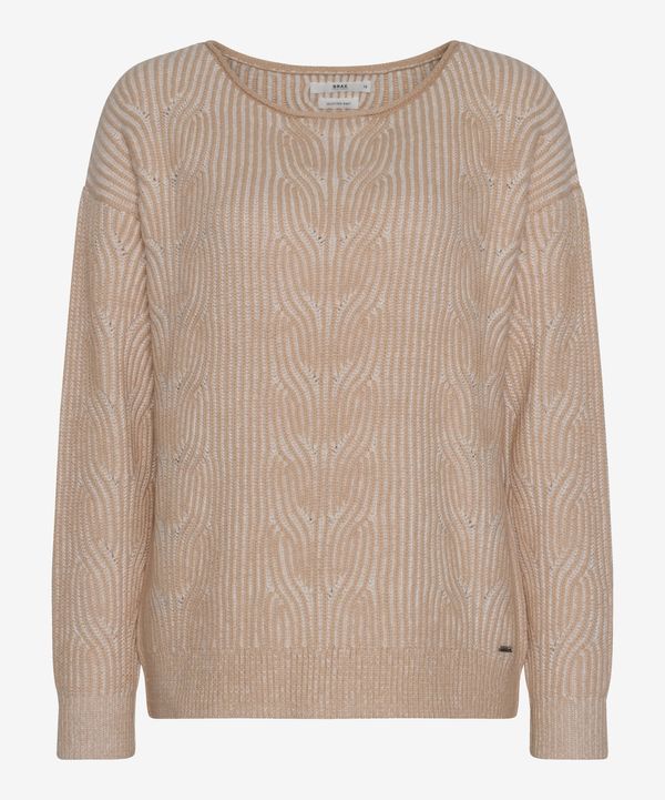 BRAX BRAX Pulover 'Lesley'  sivkasto bež / tamno bež