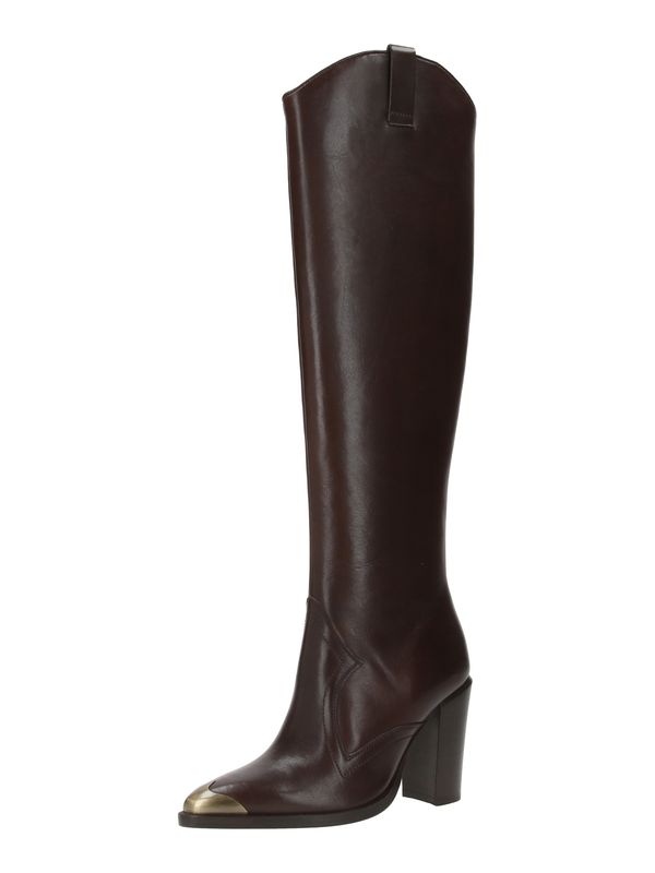 BRONX BRONX Čizme 'New-Americana'  tamno smeđa / zlatna