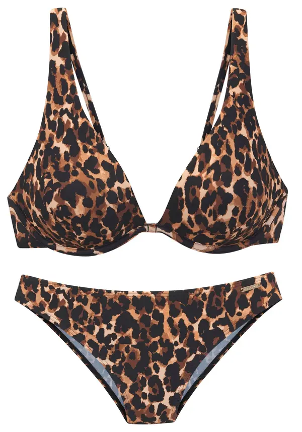 Bruno Banani Bruno Banani Bikini  svijetlobež / zeleno smeđa / crna