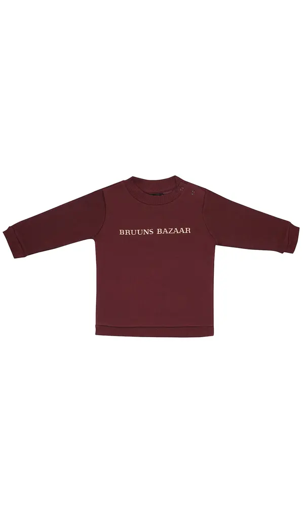 Bruuns Bazaar Kids Bruuns Bazaar Kids Sweater majica 'LUNA SOFIA'  rozo zlatna / ljubičasta