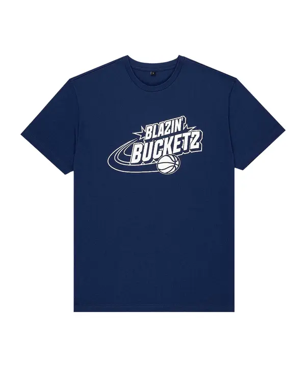 Bucketz Bucketz Majica  tamno plava / bijela